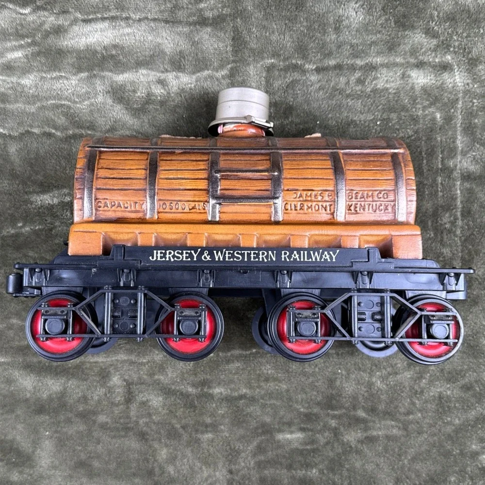 Vintage 1983 Jim Beam Tank Car Decanter Jersey & Western Railway Empty